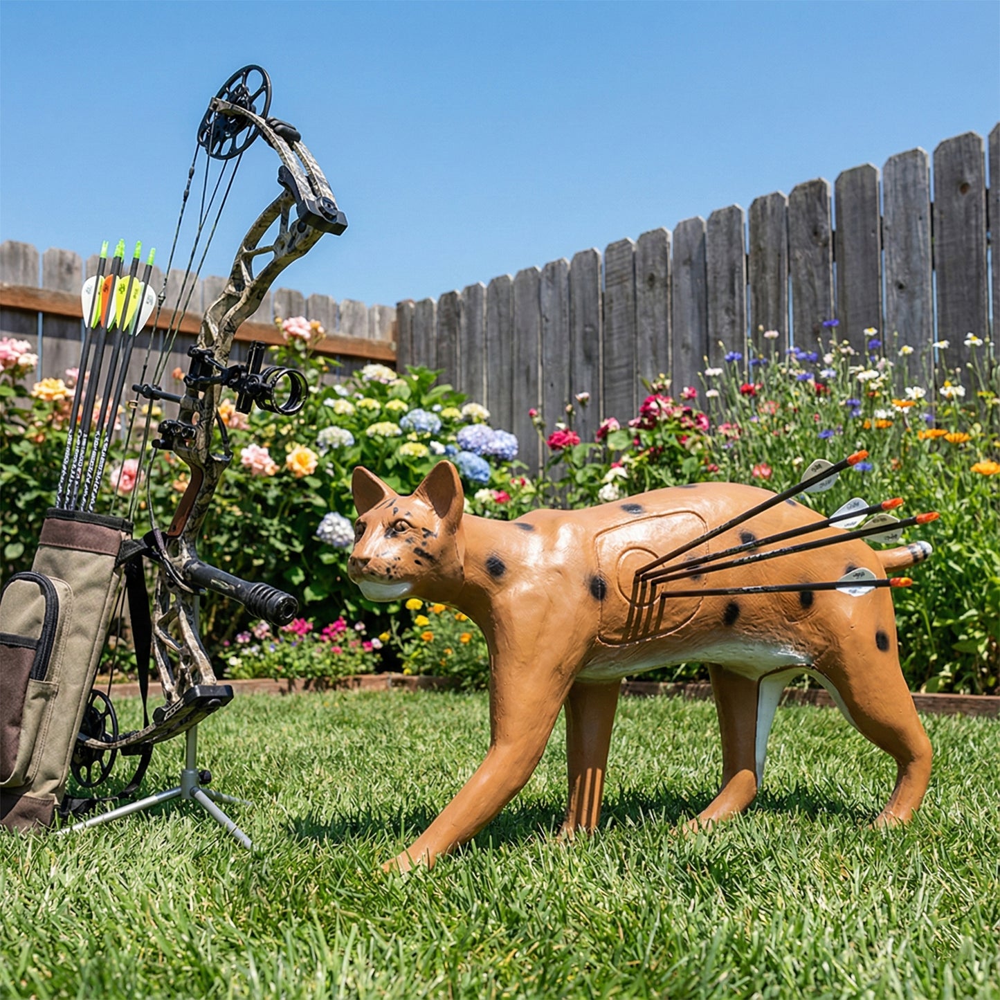 Real Wild 3D Competition Bobcat Archery Target with EZ Pull Foam