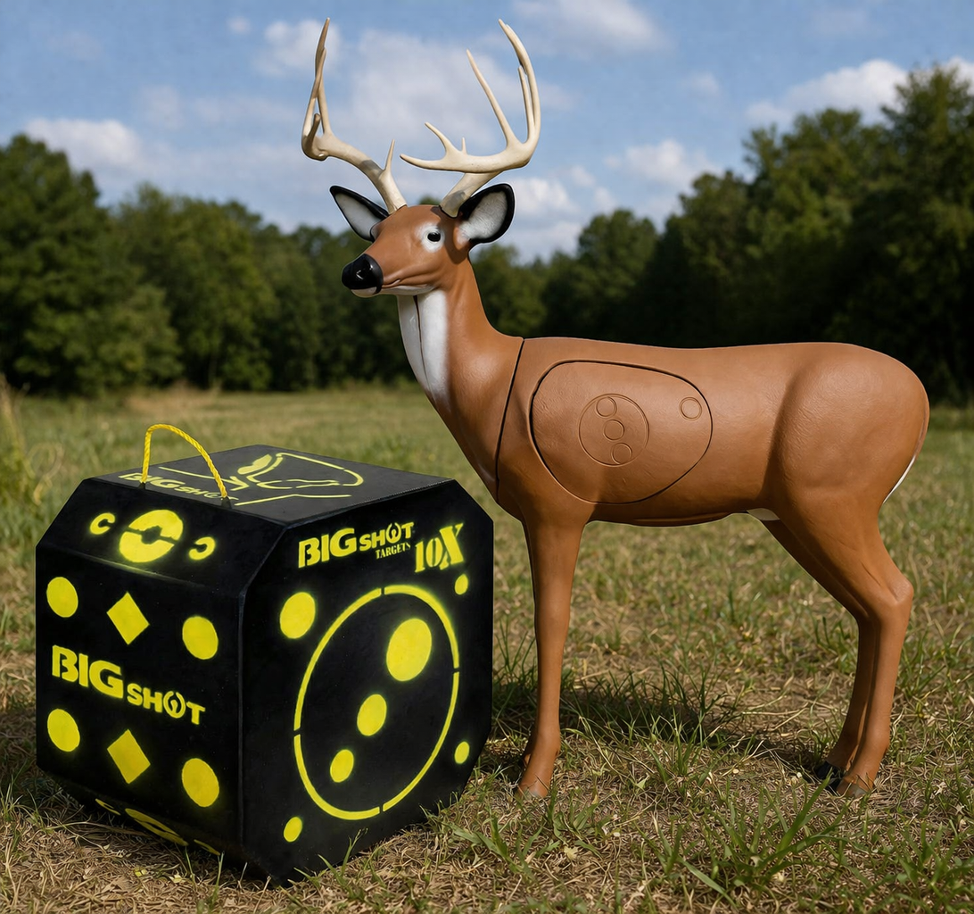 BIGshot 2-Target Combo – Buck Deer Archery Target + Titan XS Crossbow Block Target