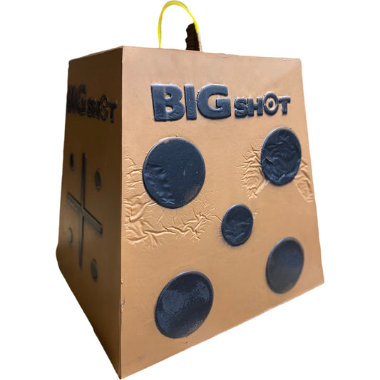 Blemished BIGshot Archery Pro-Hunter target practice box with circular targets