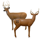 Pro Hunter Double Duty Buck White Tail Deer Foam 3D Archery Target with Target Painted on Back for Broadhead Shot Tuning