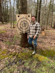 Wooden Axe Throwing Target with Bottle Opener