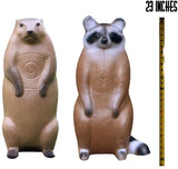 Critter Pack Foam 3D Archery Target Bundle Featuring Realistic Groundhog and Raccoon Targets for Varied Shooting Practice