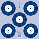 Maple Leaf 40cm NFAA 5 Spot Paper Target Face